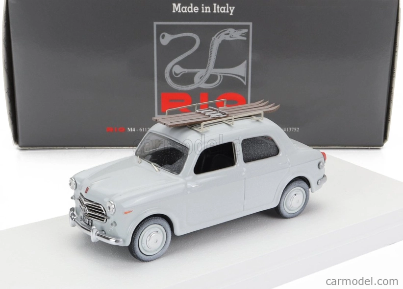 Rio-models Fiat 1100 Vacanze Invernali - Zimná dovolenka 1957 1:43 Sivá
