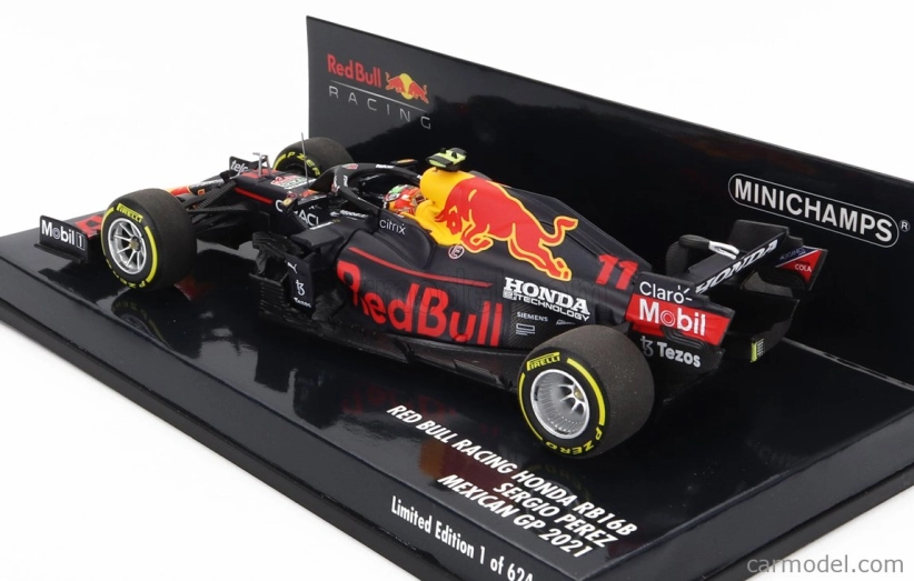 Minichamps Red bull F1 Rb16b Honda Ra620h Team Aston Martin N 11 3rd Mexico Gp 2021 Sergio Perez 1:43 Matná modrá žltá červená
