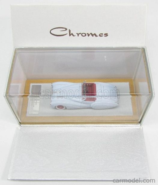 Chromes Talbot Lago T150 Spider Roadster Saoutchik 1939 1:43 Velmi Světle Modrá
