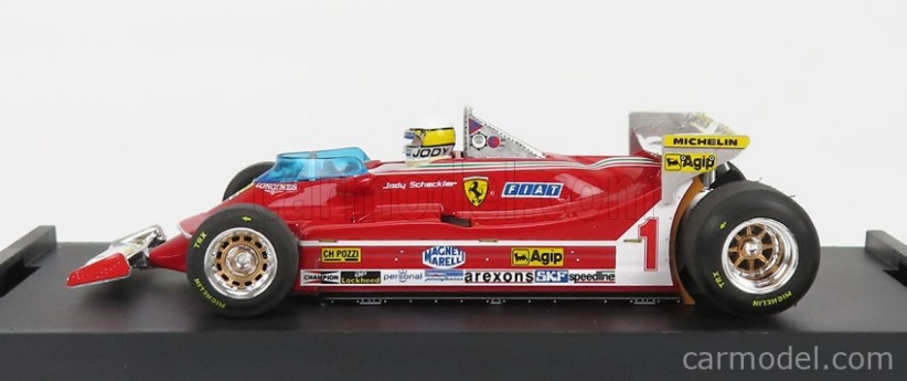 Brumm Ferrari F1 312t5 N 1 Monaco Gp 1980 Jody Scheckter - With Driver Figure 1:43 Red