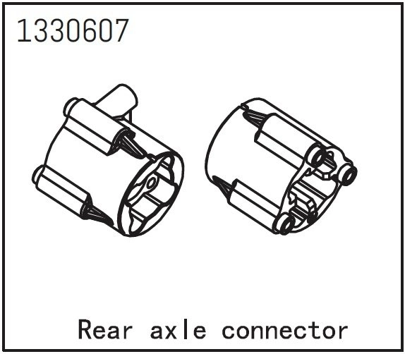 1330607 - Rear Axle Connector L/R Absima Yucatan