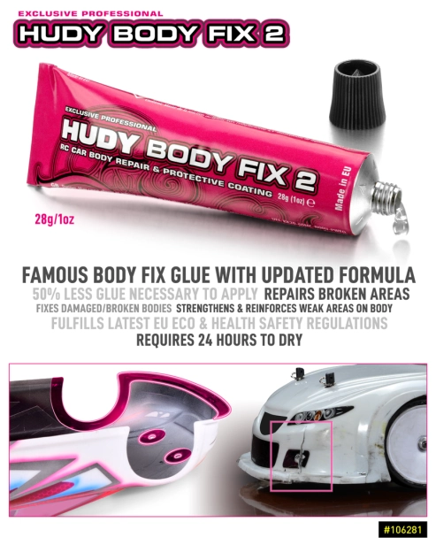 HUDY Lepidlo na opravu karosérie Body Fix 2 28g