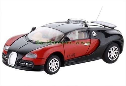 RC kovové mini auto Bugatti, čierna