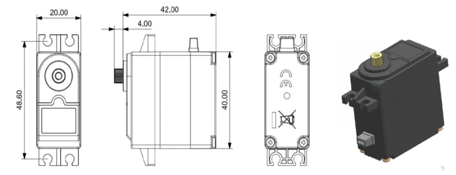 Servo Absima S250MH 25kg/0,16s Digital