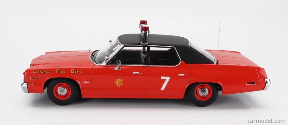 Kk-scale Dodge Monaco N 7 Chicago Fire Engine Department 1974 1:18 Červená Černá