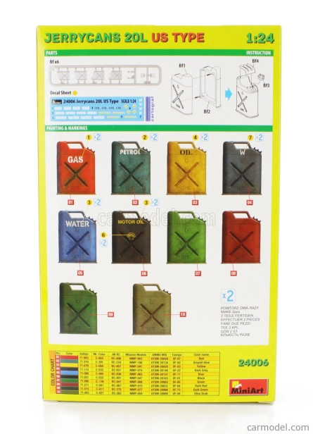 Miniart Accessories Jerrycans 20l Usa Type 1942 1:24 /
