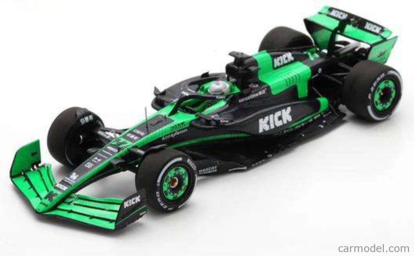 Spark-model Sauber F1 C44 Team Stake Kick N 77 Abu Dhabi GP 2024 Valtteri Bottas 1:43 Zelená čierna