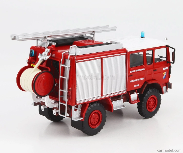 Edicola Renault 95.130 4x4 Fpt Double Cabine Tanker Truck Sapeurs Pompiers 1992 1:43 červená biela strieborná