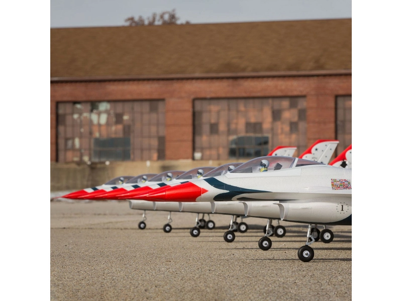 RC letadlo E-flite F-16 Thunderbirds 0.8m SAFE Select BNF Basic