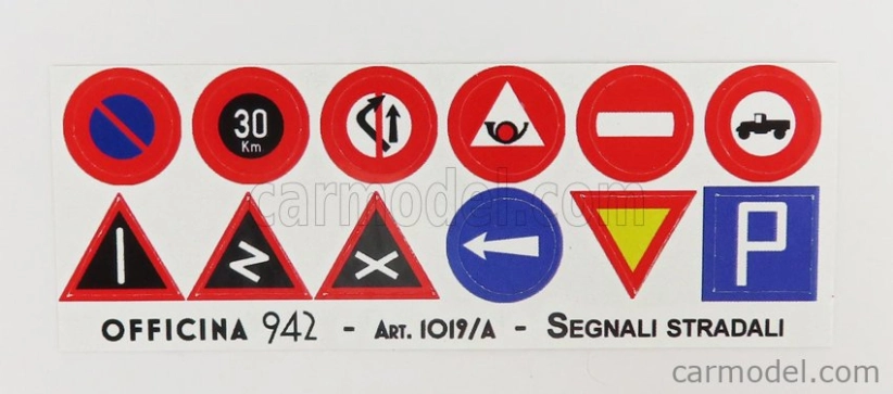 Officina-942 Accessories Segnali Stradali + Semaforo - Traffic Signs And Traffic-lights 1:76 /