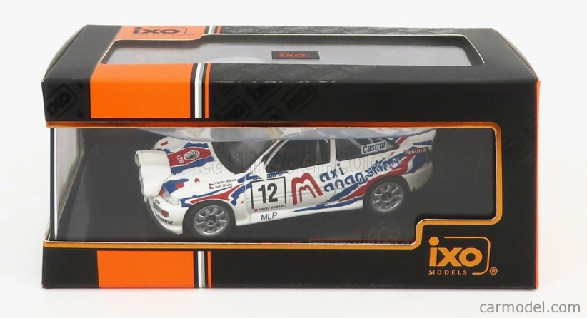 Ixo-models Ford england Escort Rs Cosworth (nočná verzia) N 12 Rally Barum 1996 V.blahna - I.hruby 1:43 Biela modrá červená