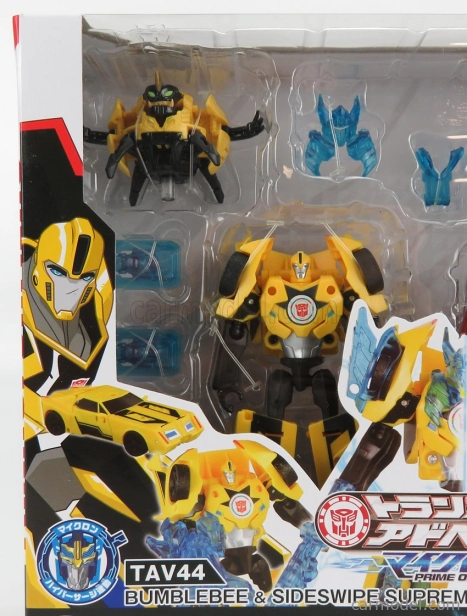 Takara-tomy Takara-tomy Transformers Set 2x Adventure Bumblebee + Sideswipe Cm. 12.0 1:64 Černá Červená Žlutá