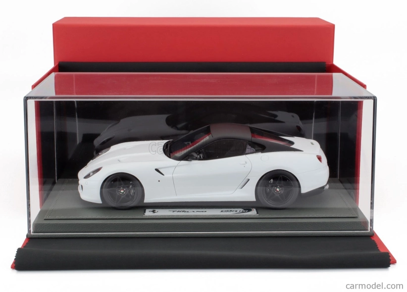 Bbr-models Ferrari 599 Gtb Fiorano 2007 - F1 Gear Box - Cambio F1 - Con Vetrina - With Showcase 1:18 Bianco Opaco - Matná Bílá Černá