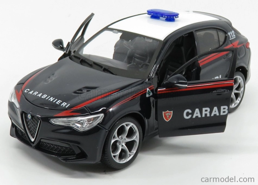 Bburago Alfa romeo Stelvio Carabinieri 2017 1:24 Modrá Bílá