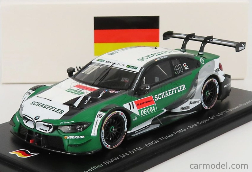 Spark-model BMW radu 4 M4 Schaeffler Team Rmg N 11 Super Gt Dream Race Fuji 2019 M.wittmann 1:43 Zelená Biela