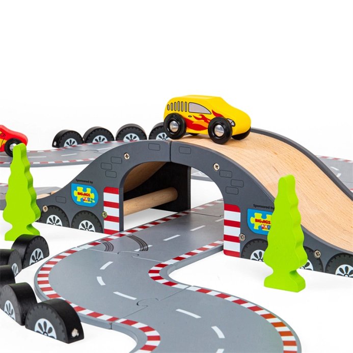 Bigjigs Rail Dřevěná autodráha závodní den - poškozený obal