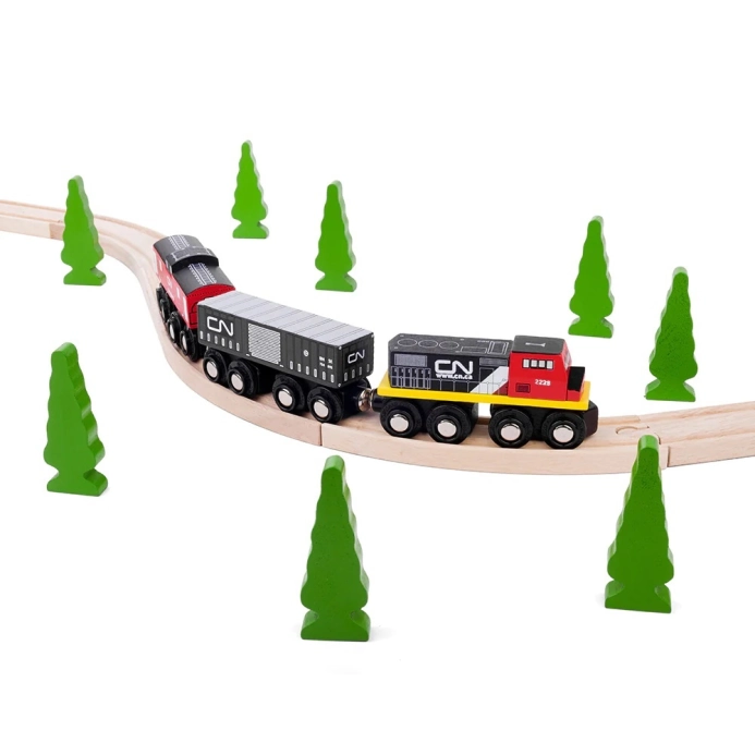 Bigjigs Rail CN nákladný vlak + koľaje