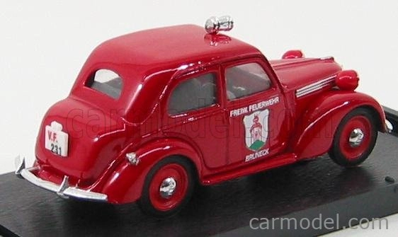 Brumm Fiat 1100 E Vigili Del Fuoco Di Brunico 1947 - Fire Engine 1:43 Red