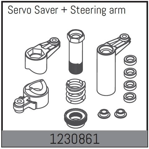 1230861 - Servo Saver/Steering Arms