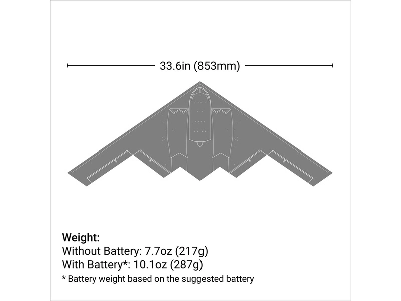 RC letadlo E-flite Micro B-2 Spirit Twin 30mm EDF BNF Basic