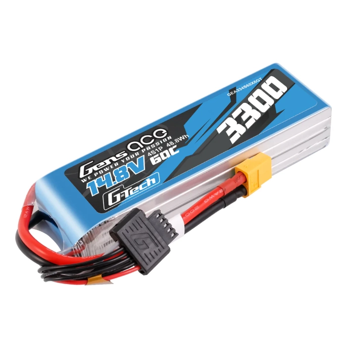 Gens ace akumulátor LiPo G-Tech 3300mAh 14.8V 60C 4S1P XT60 plug | RCprofi.cz