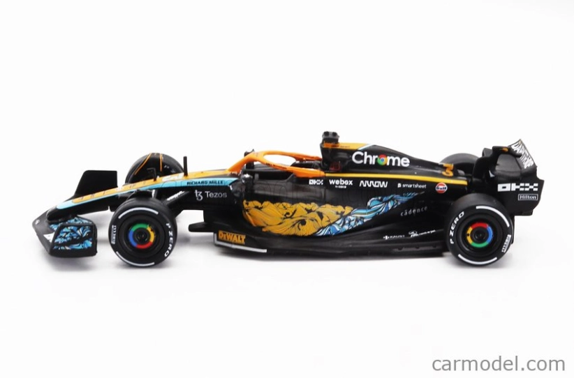 Tarmac Mclaren F1  Mcl36 Team Mclaren N 3 Abu Dhabi Gp 2022 Daniel Ricciardo 1:64 Oranžová Světle Modrá