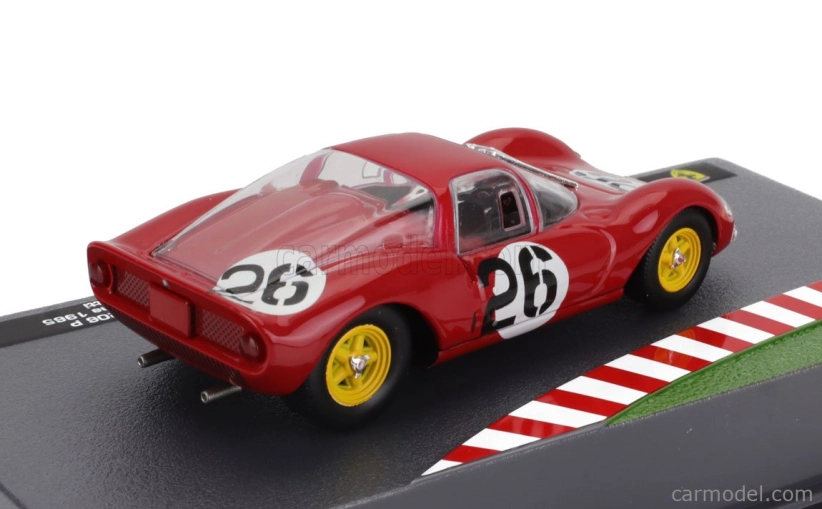 Edicola Ferrari 206sp Dino Spider Team Scuderia Ferrari Sefac N 26 Winner Trento-bondone 1965 Ludovico Scarfiotti 1:43 Červená
