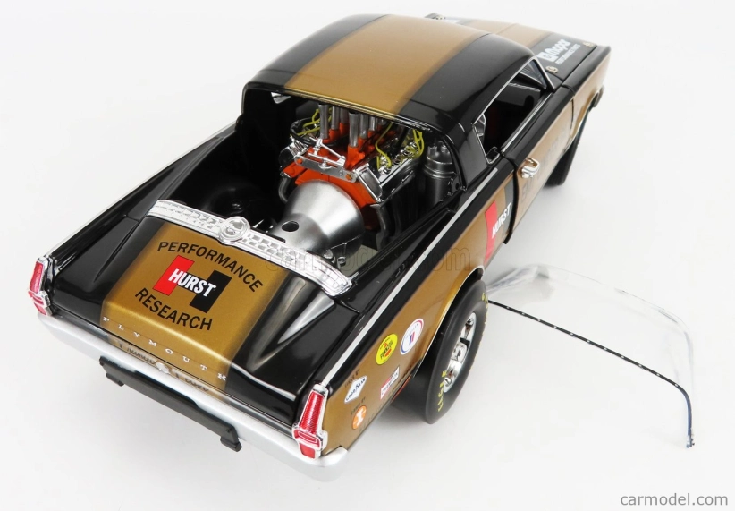 Highway61 Plymouth Barracuda Hemi Under Glass N 0 Coupe 1966 1:18 Black