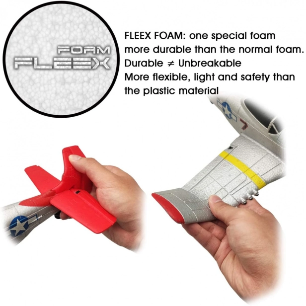 RC lietadlo S-idee Volantex Mustang P51 RC Gilder