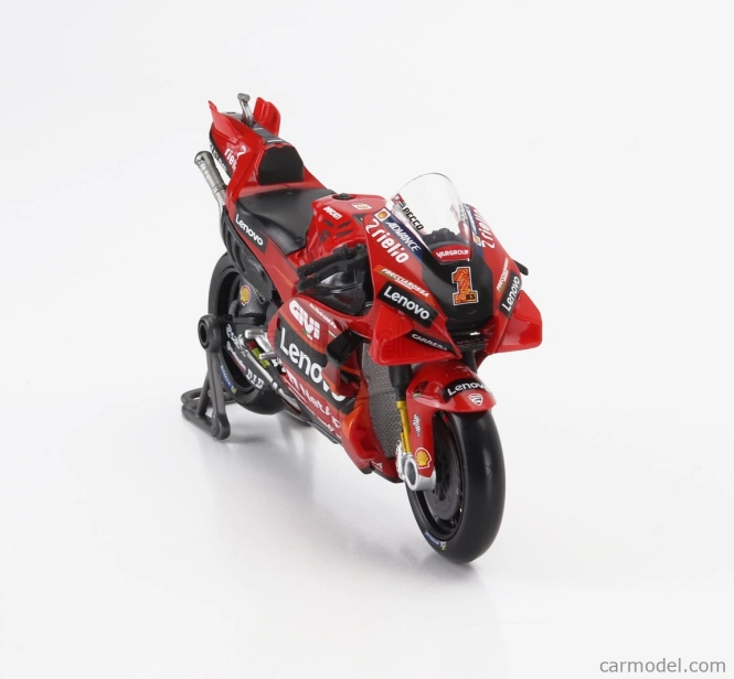 Maisto Ducati Set 2x Desmosedici Gp23 Team Lenovo N 1 World Champion Motogp Season 2023 Francesco Bagnaia + N 23 Motogp Season 2023 Enea Bastianini 1:18 Red
