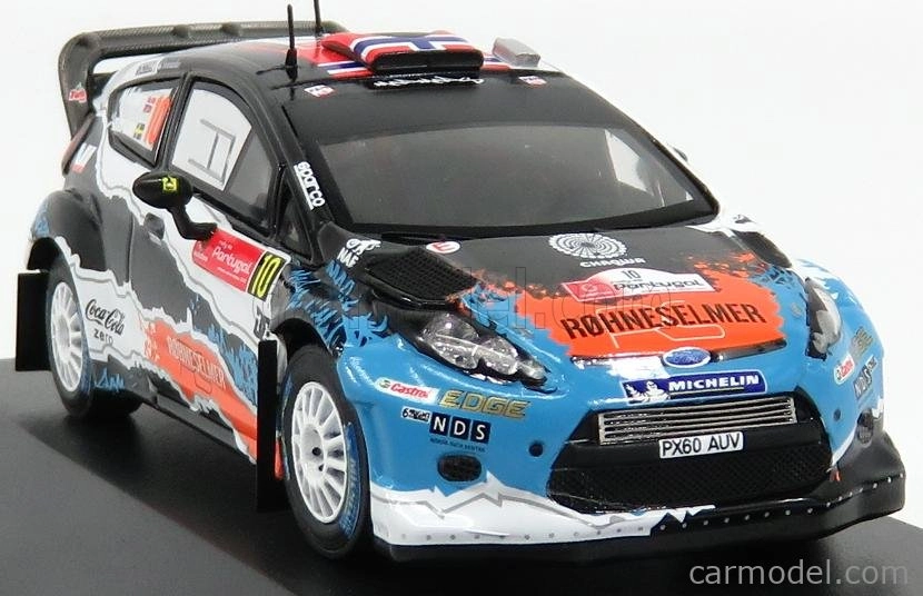 Minipartes Ford england Fiesta Rs Wrc N 10 Rally Portugal 2012 M.ostberg - J.andersson 1:43 Matná čierna biela svetlo modrá oranžová
