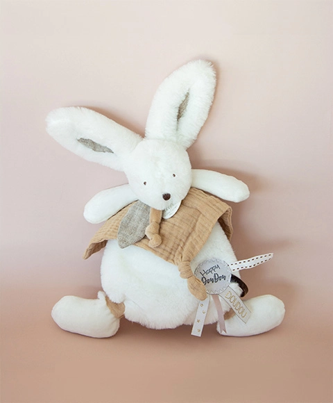 Doudou Plyšový králik s muchotrávkou 25 cm béžová