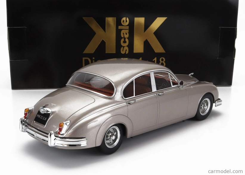 Jaguar Mkii 3.8 Rhd 1959 v mierke 1:18 Pearl Silver