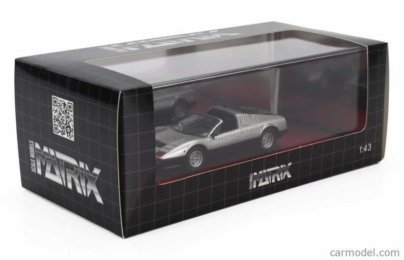 Modely v mierke Matrix Ferrari 512bb Targa Straman 1978 1:43 Silver Black