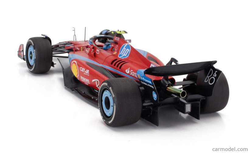 Bbr-models Ferrari F1 Sf-24 Team Scuderia Ferrari N 55 5th Miami Gp 2024 Carlos Sainz - Polifoam Packaging 1:18 Červená Černá Světle Modrá