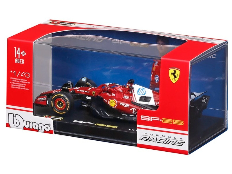 Bburago Ferrari SF-25 (2025) 1:43 #16 Leclerc (hardcase)