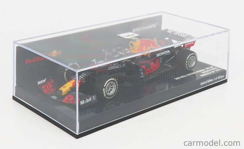 Minichamps Red bull F1 Rb16b Honda Ra620h Team Aston Martin N 11 Monaco Gp 2021 Sergio Perez 1:43 Matná modrá žltá červená