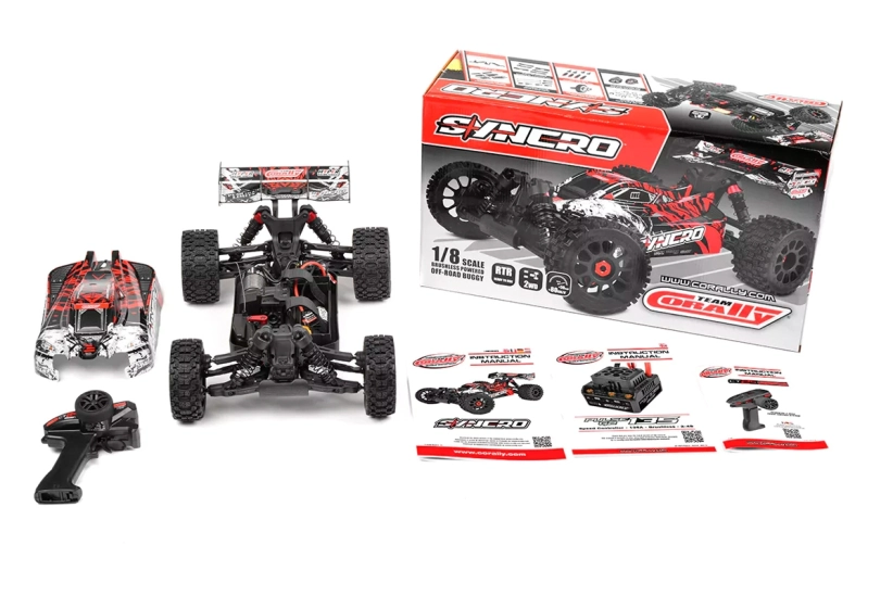RC auto SYNCRO – BUGGY 2WD 3-4S – RTR, červená