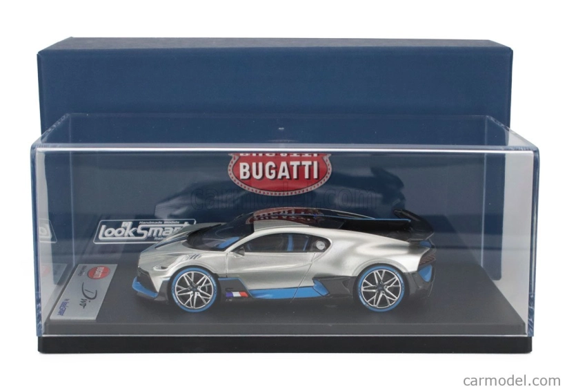 Looksmart Bugatti Divo 2018 1:43 Argent Lesklý - Stříbrný Karbon