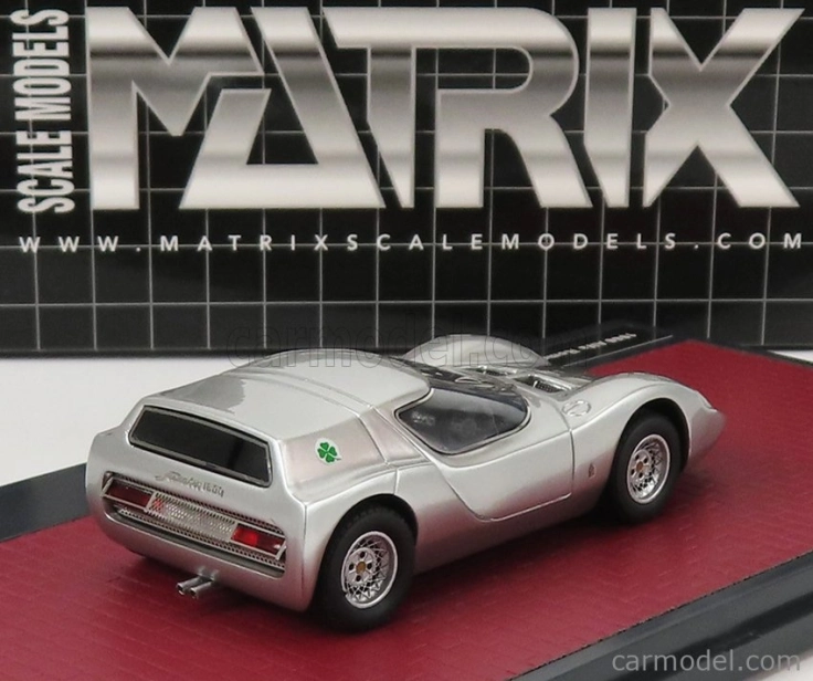 Matrix modely v mierke Alfa romeo Osi Scarabeo 1966 1:43 Silver Met