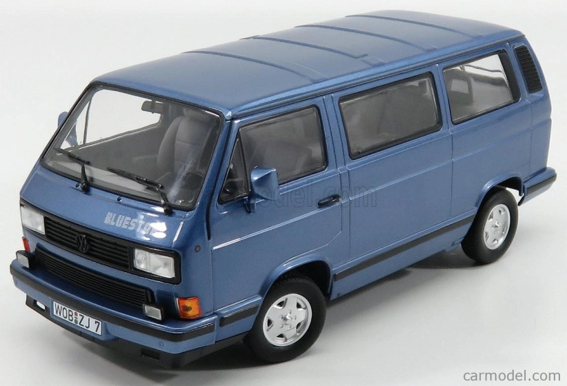 Norev Volkswagen T3 Multivan Minibus Blue Star 1992 1:18 Light Blue Met