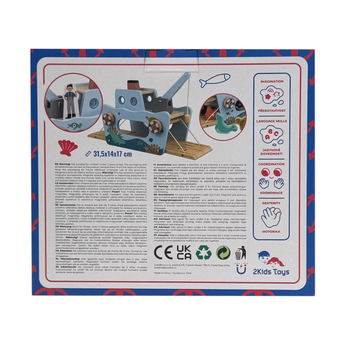2Kids Toys Magnetická hračka Rybárska loď
