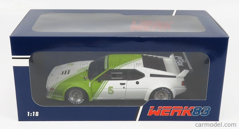 Werk83 BMW M1 (e26) Bs Fabrications N 5 Procar Series 1980 N.piquet 1:18 Bílá Zelená