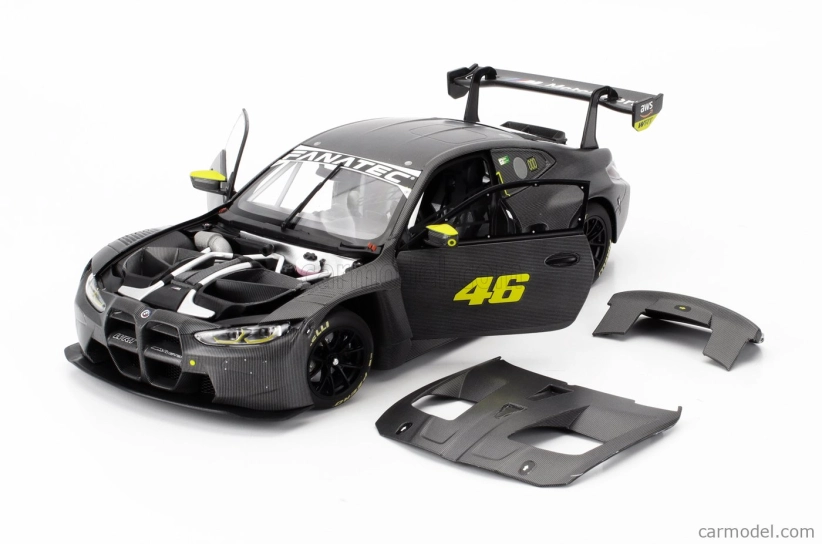 Minichamps BMW radu 4 M4 Gt3 Team Wrt N 46 Test Misano Marzo 2024 Valentino Rossi 1:18 Matt Grey