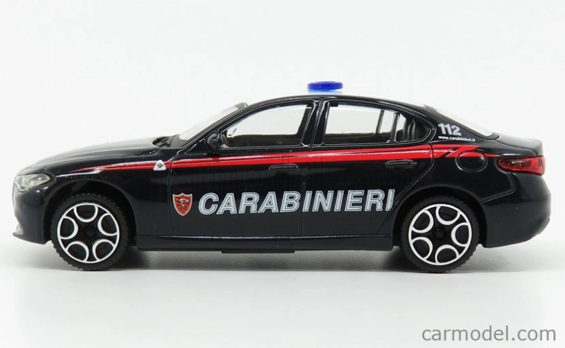 Bburago Alfa Romeo Giulia Carabinieri 2015 1:43 modrá biela