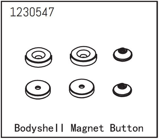 Bodyshell Magnet Button