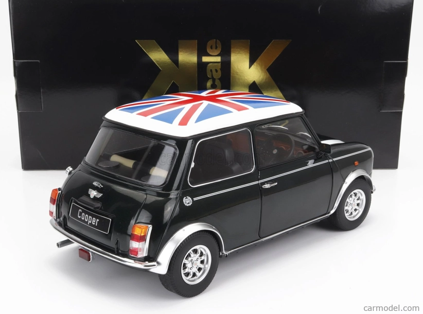 Mini Cooper Rhd 1992 s Union Jack 1:12 zelená biela