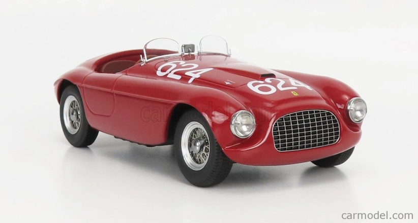 Kk-scale Ferrari 166mm 2.0l V12 Spider N 624 Winner Mille Miglia 1949 C.biondetti - E.salani 1:18 Red