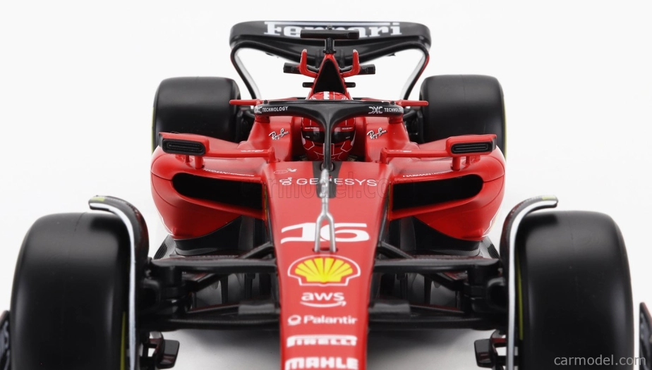 BAZAR - Bburago Ferrari F1 Sf-23 Team Scuderia Ferrari N 16 Season 2023 Charles Leclerc - Con Vetrina - With Showcase - Exclusive Carmodel 1:18 Červená Černá