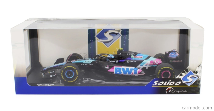 Solido Alpine F1 A524 Team Bwt Alpine N 10 Monaco Gp 2024 Pierre Gasly 1:18 Černá Modrá Růžová